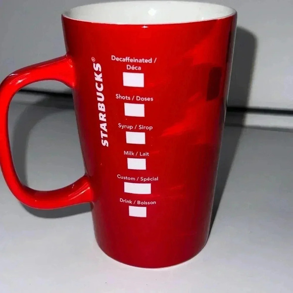 STARBUCKS 2014 Christmas Blend Red Coffee Mug Cup 12 Ounces EUC - Picture 2 of 3